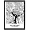 Nacnic Póster con mapa de Washington D C USA (A3)