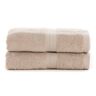 Terracota Pack 2 toalhas de algodão penteado 650 gr. Moka 50x100