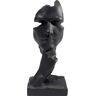 Kare Design Peça Decorativa Quiet Face Preto 31 cm