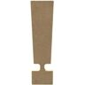 Gomille Ponto de exclamação em madeira MDF para decorar - 15 cm