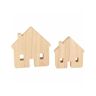 Artemio 2 casas de madeira - 12,5 x 13 cm + 9,5 x 10 cm