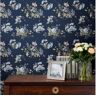 Laura Ashley Papel de Parede Rosemore Azul Mar Noite (1000 x 53 cm)