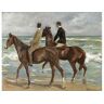 Legendarte Quadro Max Liebermann - Dois Cavaleiros numa Praia (80x100 cm)