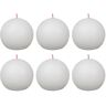 Bolsius Velas rústicas redondas Shine 6 pcs 76x71 mm branco nublado