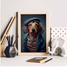 Nacnic Dachshund Dachshund Curioso Dachshund Em Fotografias Coloridas Ilustrações Engraçadas Realistas De Animais Com Roupas Humanas