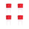 Zmdecqna 4X Capas de Cadeiras Premium para O Natal – Decoração de Natal para Cadeiras – Capa de Cadeira em Design de Natal – Capa de Cadeira