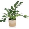 Hjh Office Planta Artificial Glücksfeder Zamioculcas Verde