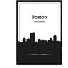 Nacnic Póster con mapa de Boston USA (A4)