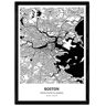 Nacnic Póster con mapa de Boston USA (A3)