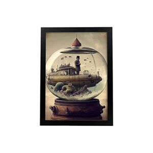 Nacnic Poster Globe Subaquático No Surrealismo Cinematográfico Ilustrações E Gravuras De Desenhos Animados Abstratos E Artísticos Para A3