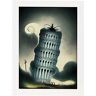 Nacnic Pisa Tower Sheet Confiante No Estilo De T Burton Ilustrações De Monumentos Cidades Países Inspirados Na Arte Gótica E Escuraa3 Marco Blanco