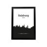 Nacnic Mapa de Salzburgo - Áustria. Perde Com Cidades Do Horizonte Na Europa Com Sombra Negra