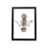 Nacnic Póster Skeleton Girl com Vinho e Flores. Cartazes com Imagens de Compartilhamento