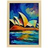 Nacnic Sydney Opera House Em Estilo De Pintura A Óleo Ilustrações De Monumentos E Cidades Em Estilo Fotográfico Em Cores A3 Wood Marcos