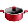 Seb Fé Tefal 24 cm, indução, não -palito, cobertura de vidro, ergonômica, feita na França, especialista diário C2894602