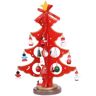 Zmdecqna Conjunto de Brinquedos de Natal Engraçados para Decoração de Árvore de Natal de Madeira com Mini Enfeites Estilo 4