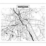 Artgeist Papel de Parede Warsaw Map (98x70 cm)