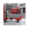 Artgeist Papel de Parede Red Ônibus E Caixa de Telefone Em Londres (300x231 cm)