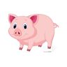 S/marca Figura de Papelão Pig Pink A.K.A Glücksschwein 60 Cm
