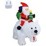 Slowmoose Papai Noel Gigante Inflável Cavalgando Brinquedo De Urso Polar (Plug Eu)