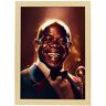 Nacnic Poster De Louis Armstrong Em Estilo De Retrato De Cor Ilustrações E Desenhos Animados De Músicos E Artistas Famosos A3 Wood Marcos