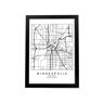 Nacnic Póster de Mapa de Minneapolis. A Perda Dos Estados Unidos, com Imagens de Mapa e Estrada