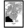 Nacnic Póster con mapa de Athens Grecia (A3)