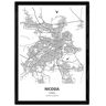 Nacnic Póster con mapa de Nicosia Chipre (A4)