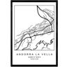 Nacnic Póster Mapa Andorra la vella (A3)