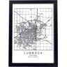 Nacnic Póster de Mapa de Lubbock. A Perda Dos Estados Unidos, com Imagens de Mapa e Estrada