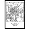 Nacnic Póster Mapa Bruges (A3)