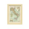 Nacnic Cartazes Geográficos De Em Estilo Vintage Mapa Político Da Itália Ilustrações De Antigos Mapamundis Em Tons De Sépia A3 Com Quadro Preto
