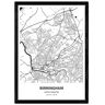 Nacnic Póster con mapa de Birmingham Reino Unido (A3)