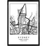 Nacnic Póster Mapa Sydney (A4)