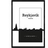 Nacnic Póster con mapa de Reykjavik Islandia (A4)