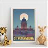 Nacnic Póster Perda de St. Petesburg. Estilo Vintage. da Cidade em Cores. Anúncio St. Petesburg