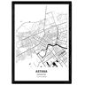 Nacnic Póster con mapa de Astana Kazajistán (A3)