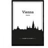 Nacnic Póster con mapa de Vienna Austria (A4)