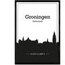 Nacnic Póster con mapa de Groningen Holanda (A3)