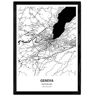 Nacnic Póster con mapa de Geneva Suiza (A4)