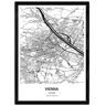 Nacnic Póster con mapa de Vienna Austria (A4)