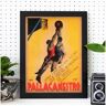 Nacnic Póster Vintage Locutor de Pósteres vintage do campeonato de basquete na Itália.