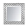 Beliani Espelho Evettes de Aço Prateado 80x5x80