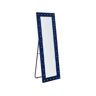 Beliani Espelho de Pé Ansouis de Veludo Azul 50x33x150