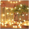 Elkuaie Earth String Lights Alimentado Por Bateria Pacote com 2 19,7 Pés 40 Led para Casa Festa Natal Casamento Decoração