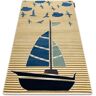 Dywany Luszczow Tapete Petit Sail Barco, Barco A Vela Ouro (140 x 190 cm)