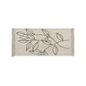 Beliani Tapete com desenho de folhas Sazli de Algodão Creme 80x150