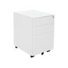 Ml-Design Pedestal Móvel Com Três Gavetas 39X50X56 Cm Aço Branco