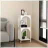 [En.Casa] Akaa Standing Shelf 3 níveis arqueada de aço 93 x 35 x 35 cm branco