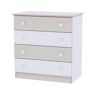 Lorelli Cómoda Dresser White Pink Crossline